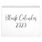 Leerer Kalender 2023 mit Text (Titelbild)