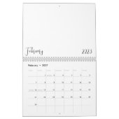 Leerer Kalender 2023 mit Text (Feb 2027)