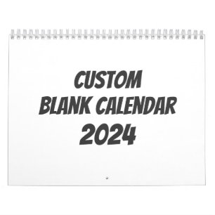 Leerer Kalender 2024 - Anpassbar mit Feiertagen