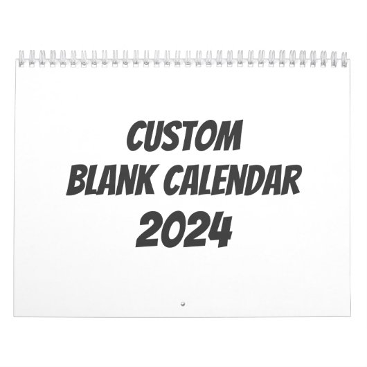 Leerer Kalender 2024 - Benutzerdefiniert für Feier (Titelbild)