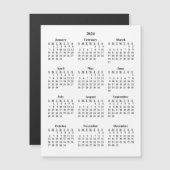 Leerer Kalender 2024 Magnetkarte (Vorne/Hinten)