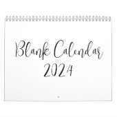Leerer Kalender 2024 mit Text (Titelbild)