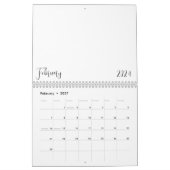 Leerer Kalender 2024 mit Text (Feb 2027)