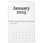 Leerer Kalender 2025 mit Feiertagen (Jan 2027)