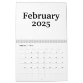 Leerer Kalender 2025 mit Feiertagen (Feb 2026)
