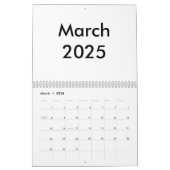 Leerer Kalender 2025 mit Monaten (Mär 2026)