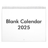 Leerer Kalender 2025 mit Monaten (Titelbild)