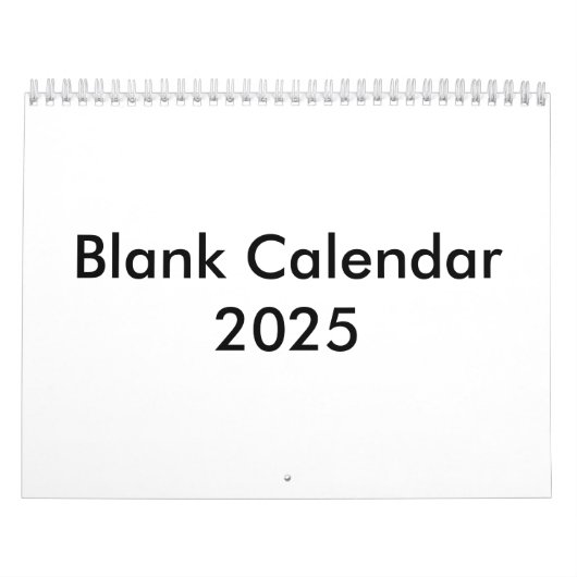Leerer Kalender 2025 mit Monaten (Titelbild)