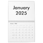 Leerer Kalender 2025 mit Monaten (Jan 2026)