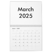 Leerer Kalender 2025 mit Monaten (Mär 2027)