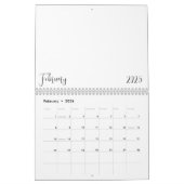 Leerer Kalender 2025 mit Text (Feb 2026)