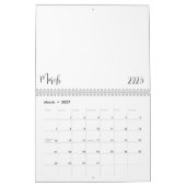 Leerer Kalender 2025 mit Text (Mär 2027)