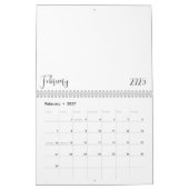 Leerer Kalender 2025 mit Text (Feb 2027)