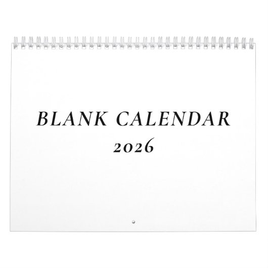 Leerer Kalender 2026 mit Feiertagen (Titelbild)