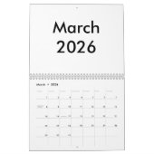 Leerer Kalender 2026 mit Monaten (Mär 2026)