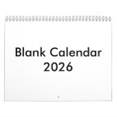 Leerer Kalender 2026 mit Monaten (Titelbild)
