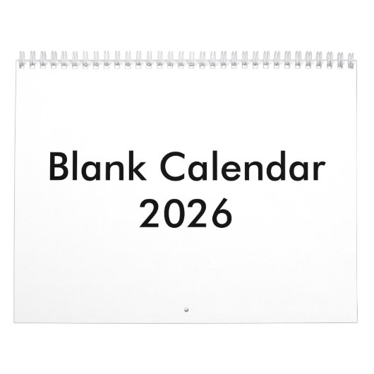 Leerer Kalender 2026 mit Monaten (Titelbild)