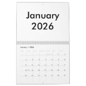 Leerer Kalender 2026 mit Monaten (Jan 2026)