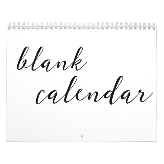 Leerer Kalender 2026 Weiß Vorlage (Titelbild)