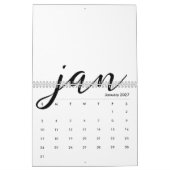 Leerer Kalender 2026 - Weißes Muster (Jan 2027)