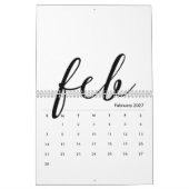 Leerer Kalender 2026 - Weißes Muster (Feb 2027)