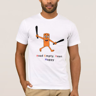 Leerer Kopf, glückliches Herz - Lustiges Grafik-T- T-Shirt