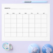 Leerer Monats Kalender Querformat 5 Wochen A4 Flyer (Einzeln)