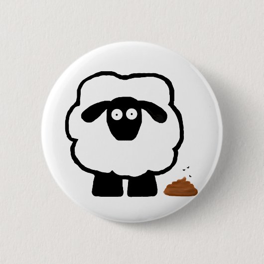 Leerer Schaf-Knopf Button (Vorderseite)