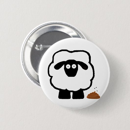 Leerer Schaf-Knopf Button (Vorne & Hinten)