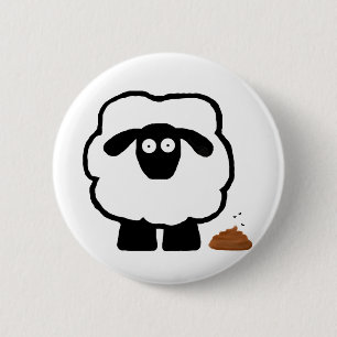 Leerer Schaf-Knopf Button