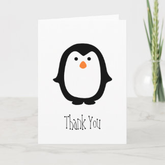 Leerer schwarzer u. weißer Pinguin danken Ihnen zu Dankeskarte