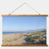 Leerer Strand Italien Wandteppich Mit Holzrahmen (Vorne)