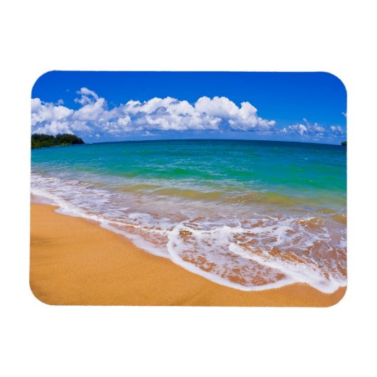 Leerer Strand und blaues Wasser Magnet (Horizontal)