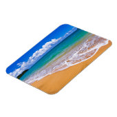 Leerer Strand und blaues Wasser Magnet (Linke Seite)