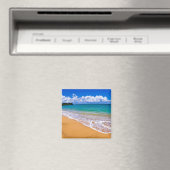 Leerer Strand und blaues Wasser Magnet (In Situ (Geschirrspüler))
