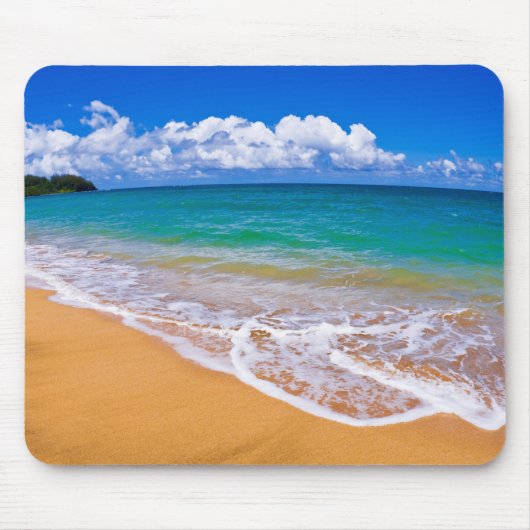 Leerer Strand und blaues Wasser Mousepad (Vorne)