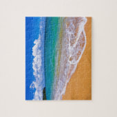 Leerer Strand und blaues Wasser Puzzle (Vertikal)