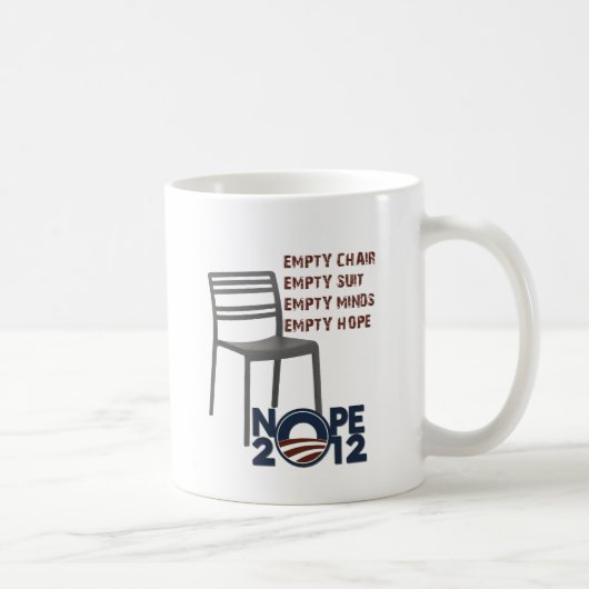 Leerer Stuhl, leerer Obama Kaffeetasse (Rechts)