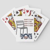Leerer Stuhl, leerer Obama Spielkarten (Rückseite)