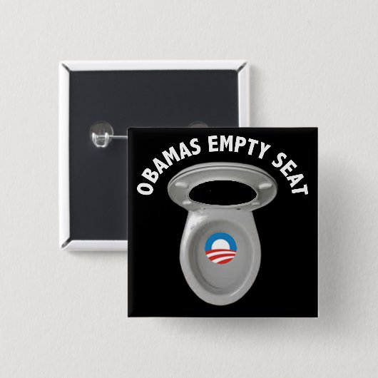 Leerer Stuhl Obama - Toilette Seat Button (Vorne & Hinten)