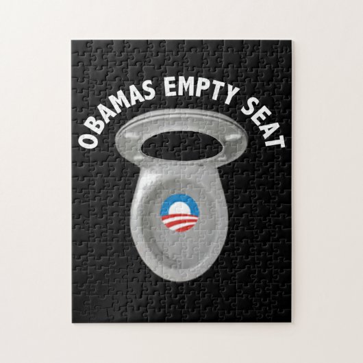 Leerer Stuhl Obama - Toilette Seat Puzzle (Vertikal)