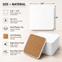 Leerer Untersetzer Mockup | Minimaler quadratische