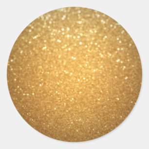 Leerer Vorlage Trendy Gold Glitter Modern Elegant Runder Aufkleber