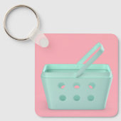 Leerer Warenkorb aus Kunststoff Schlüsselanhänger (Vorderseite)