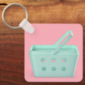 Leerer Warenkorb aus Kunststoff Schlüsselanhänger (Vorderseite)