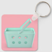 Leerer Warenkorb aus Kunststoff Schlüsselanhänger (Rückseite)