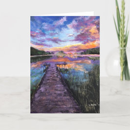 Leeres Anmerkungs-Karten-12x18 "am Ende des Docks Karte