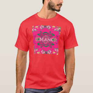 Leeres Baby Lebhaft Rosa Floral Lila Farbton Monog T-Shirt