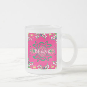 Leeres Baby Lebhaft Rosa Floral Lila Schattierung Mattglastasse