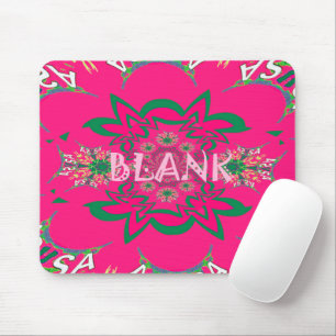 Leeres Baby Lebhaft Rosa Floral Lila Schattierung Mousepad